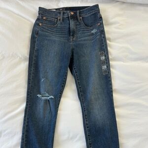 GAP High Waisted Skinny Jeans with Distressed Details